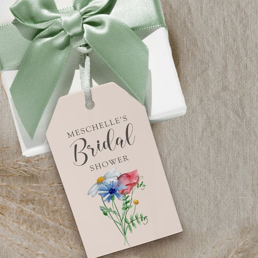 Wildflower Charm rustiek Bloemen Vrijgezellenfeest Cadeaulabel
