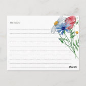 Wildflower Charm Vrijgezellenfeest Recept Kaart (Achterkant)