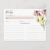Wildflower Charm Vrijgezellenfeest Recept Kaart (Voorkant)