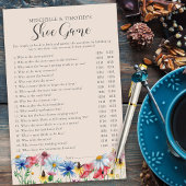 Wildflower Charm Wedding Couples Shower Game