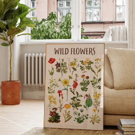  Wildflower Chart Wall Art Poster