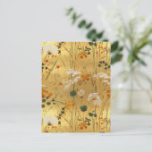 Wildflower Chiyogami Briefkaart (Staand voorkant)