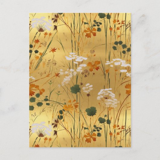 Wildflower Chiyogami Briefkaart (Voorkant)