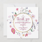 Wildflower Circle Baptism Dank je kaart (Voorkant)
