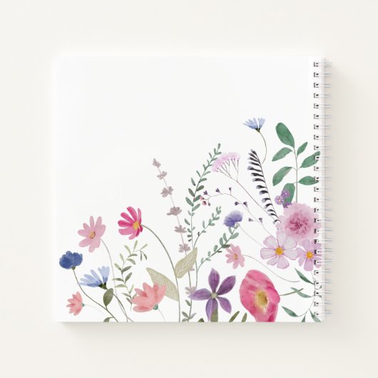 Wildflower Circle Doop Gastenboek Notitieboek (Achterkant)