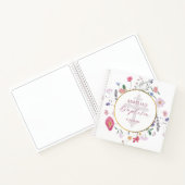 Wildflower Circle Doop Gastenboek Notitieboek (Binnen)