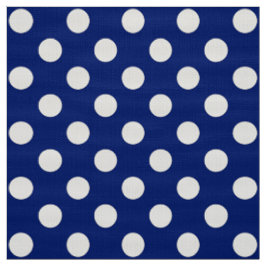 WILDFLOWER - Classic Polka Dots op Nautisch Blauw Stof