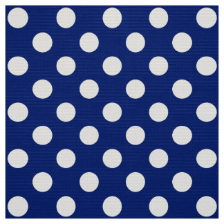 WILDFLOWER - Classic Polka Dots op Nautisch Blauw Stof
