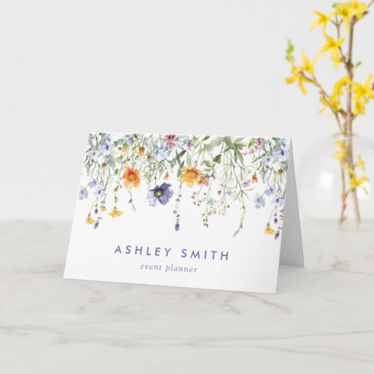 Wildflower Client Dank u Kaart (Gele Bloem)