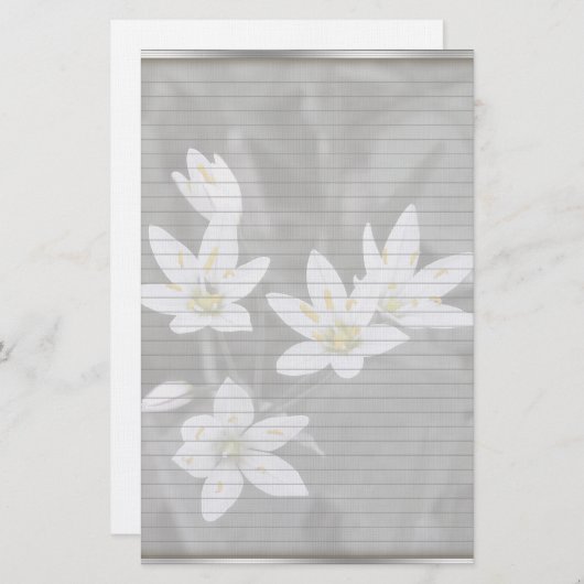 Wildflower Cluster Stationery met optionele lijnen Briefpapier (Voorkant / Achterkant)