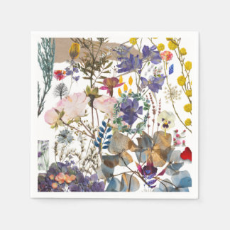 Wildflower Collage Napkin Servet