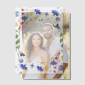 Wildflower Cornflower Blauw Hoesje Blad Vellum Uitnodigingen (Offset (Koppel))