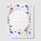 Wildflower Cornflower Blauw Hoesje Blad Vellum Uitnodigingen (Offset (Uitnodiging))