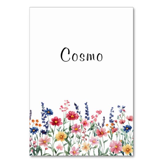 Wildflower Cosmo tafelnummer (Achterkant)