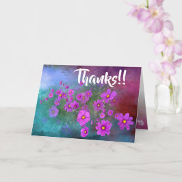 wildflower cosmos greeting card kaart
