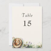 Wildflower Cowgirl Rustieke Bloemen Tafel Nummer Kaart (Achterkant)