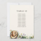 Wildflower Cowgirl rustieke zitplattegrond Kaart (Voorkant)