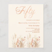 Wildflower crème beige budget 50e verjaardag (Voorkant)