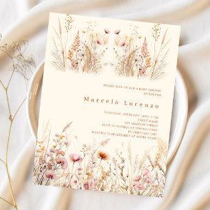 Wildflower crème perzik boho budget Baby shower