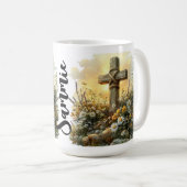 Wildflower Cross Easter Design Koffiemok (Voorkant rechts)