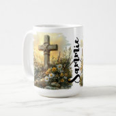 Wildflower Cross Easter Design Koffiemok (Voorkant links)