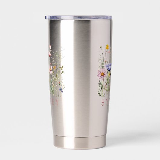 Wildflower Custom Name Geïsoleerde Drinkbeker (Rechts)
