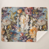  Wildflower Custom Retirement Gifts voor haar Sherpa Deken (Voorkant (horizontaal))