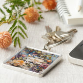 Wildflower Custom Retirement Gifts voor haar Sleutelhanger (Zijkant)