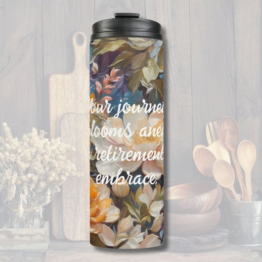  Wildflower Custom Retirement Gifts voor haar Thermosbeker