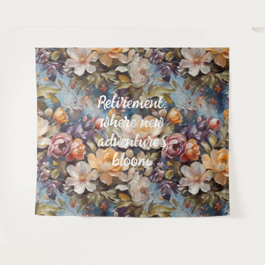  Wildflower Custom Retirement Gifts voor haar Wandkleed (Voorkant (horizontaal))