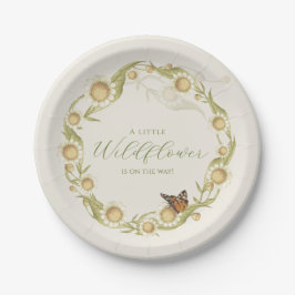 Wildflower Daisy Baby in Bloom Baby shower Papieren Bordje
