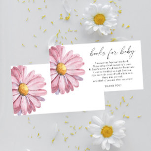 Wildflower Daisy elegant baby boekaanvraag Informatiekaartje