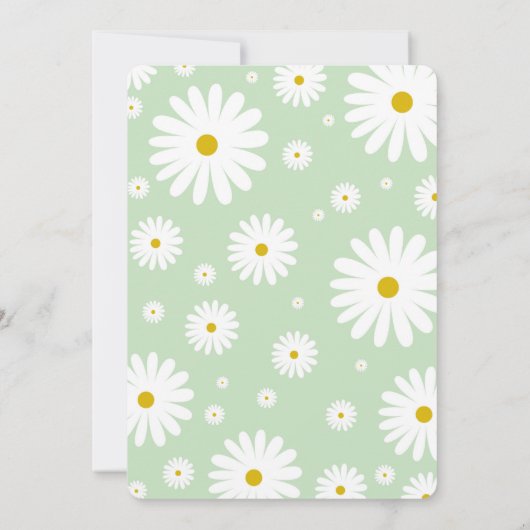 Wildflower Daisy Girl Birthday Uitnodiging (Achterkant)