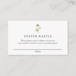 Wildflower Daisy Luier Raffle Behuizing Kaart