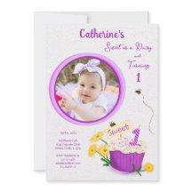 Wildflower Daisy Meisje Geel Paarse eerste verjaar