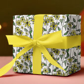 Wildflower Daisy Pattern Cute Boho Hand-Drawn Gift Cadeaupapier