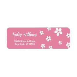 Wildflower Daisy Roze Baby Meisje Retouradres Etiket
