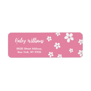 Wildflower Daisy Roze Baby Meisje Retouradres Etiket