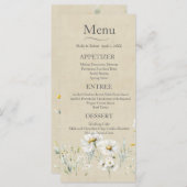 Wildflower Daisy Wedding Menu (Voorkant / Achterkant)