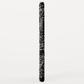 Wildflower damask zwarte grijze naam Case-Mate iPhone case (Achterkant/rechts)