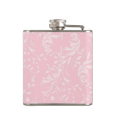 Wildflower damast roze genaamd heupkolf heupfles (Achterkant)