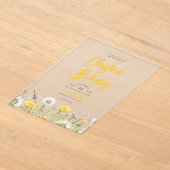 Wildflower Dandelion Garden Wedding Acryl Invita Uitnodigingen (Laagn)