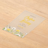Wildflower Dandelion Garden Wedding Acryl Uitnodigingen (Laagn)