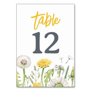 Wildflower Dandelion Garden Wedding Kaart