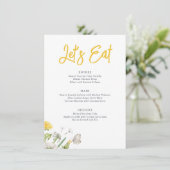 Wildflower Dandelion Garden Wedding Menu (Staand voorkant)