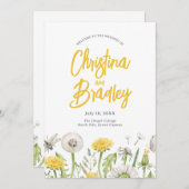 Wildflower Dandelion Garden Wedding Programmakaart (Voorkant / Achterkant)