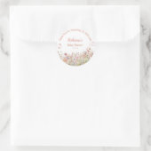 Wildflower dank je meisje Baby shower Ronde Sticker (Tas)