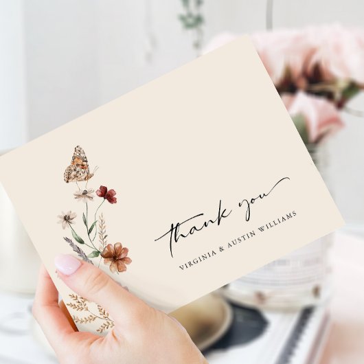 Wildflower dank u briefkaart