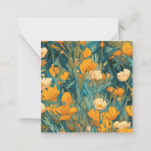 Wildflower dank u, notitie Kaart - Blank Inside Notitiekaartje (Voorkant)