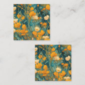 Wildflower dank u, notitie Kaart - Blank Inside Notitiekaartje (Voorkant / Achterkant)